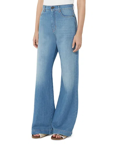 Weekend Max Mara Wkdlatino Wide Leg Jeans In Navy In Blue