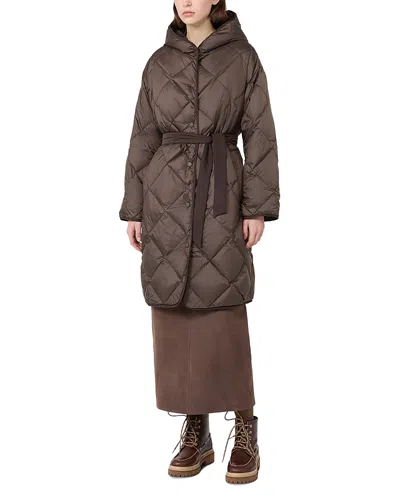 Weekend Max Mara Wkdmassa Belted Down Coat In Brown