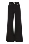 Weekend Max Mara Wkdmedina - Wide-leg Trousers In Cotton Drill In Black