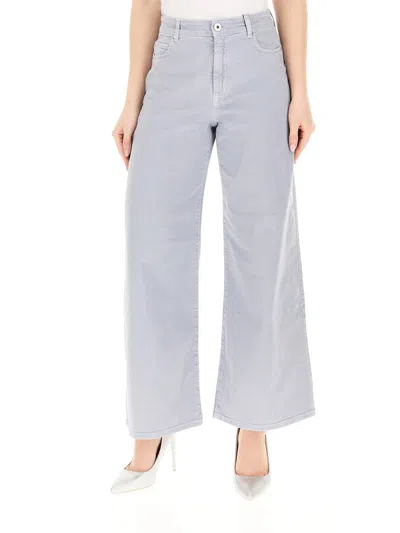 Weekend Max Mara Wide Leg Trousers Belt Loops Pockets In Gray