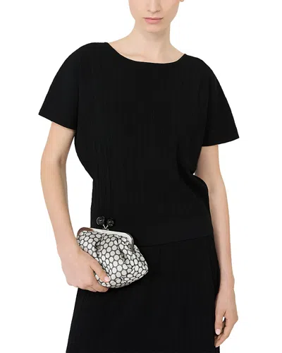 Weekend Max Mara Wkdmoschea Short Sleeve Sweater In Black