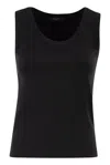 Weekend Max Mara Weekend Maxmara Wkdmultic Stretch Cotton Top In Black