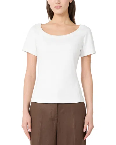 Weekend Max Mara Wkdmultig Fitted Top In White