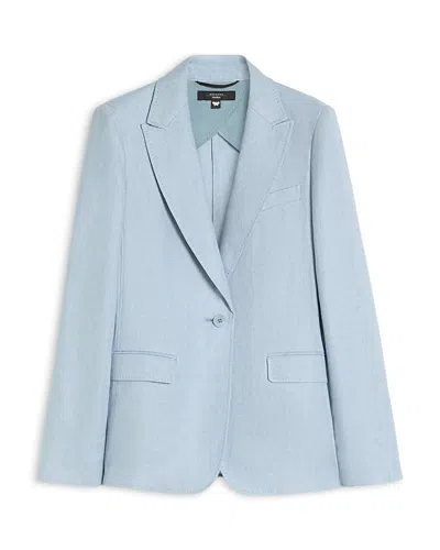 Weekend Max Mara Wkdnalut Canvas Blazer In Blue