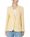 Weekend Max Mara Wkdnalut Canvas Blazer In Yellow