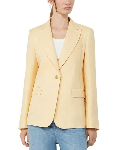 Weekend Max Mara Wkdnalut Canvas Blazer In Yellow