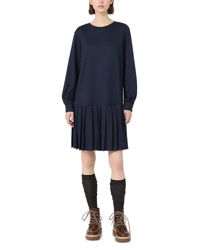 Weekend Max Mara Wkdnavetta Jacquard Jersey Dress In Blue
