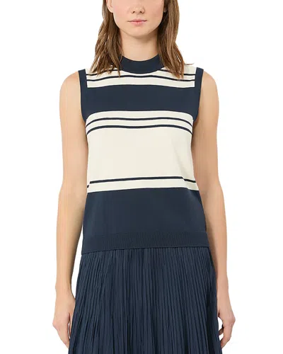 Weekend Max Mara Wkdnazione Navy Sweater Tank In Blue