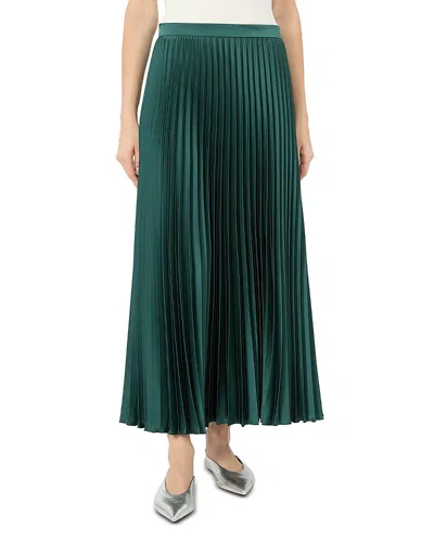 Weekend Max Mara Wkdnicchia Pleated Skirt In Green