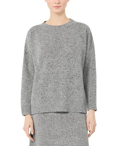 Weekend Max Mara Wkdpalchi Wool Blend Tweed Crewneck Sweater In Gray