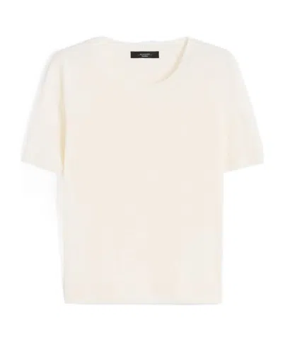 Weekend Max Mara Wkdpancone Crew Neck Short-sleeve Top In Neutral