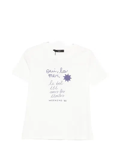 Weekend Max Mara Wkdpantera Graphic-print T-shirt In White
