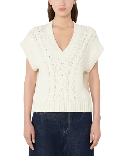 Weekend Max Mara Wkdpascia Sweater Vest In White