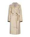 Weekend Max Mara Belted Double-breasted Coat In Neutral