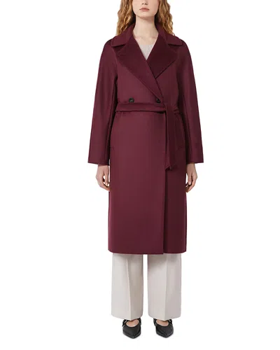 Weekend Max Mara Dresina Wool Trench Coat In Burgundy