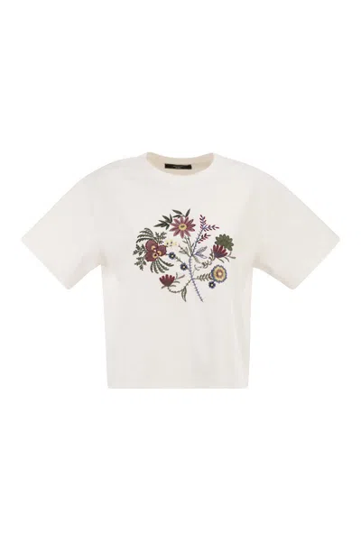 Weekend Max Mara Wkdsabato - Cotton Jersey T-shirt With Print In Multi