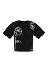 Weekend Max Mara Floral Pattern T-shirt In Black