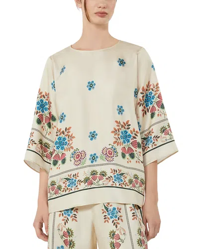 Weekend Max Mara Wkdsamba Silk Top In Multi