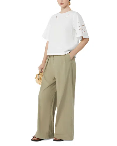 Weekend Max Mara Wkdtarga Embroidered Top In Gray