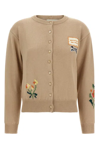 Weekend Max Mara 'wkdteiera' Cardigan In Neutral