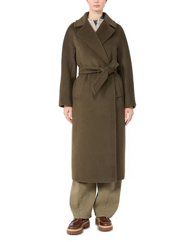 Weekend Max Mara Wkdtempera Robe Coat In Green