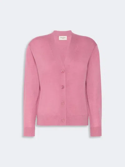 Weekend Max Mara Wkdtorre Cardigan Bordeaux In Pink