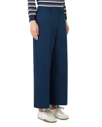 Weekend Max Mara Wkdurial Stretch Cotton Satin Pants In Blue