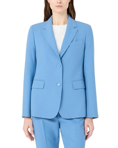 Weekend Max Mara Buttonned Pockets Blazer In Blue