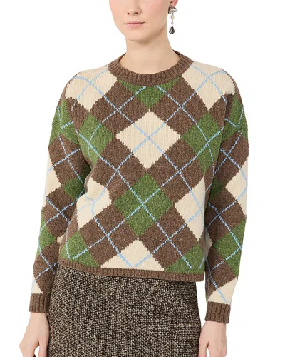 Weekend Max Mara Wkdvasaio Wool Blend Sweater In Green