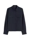 Weekend Max Mara Buttoned Pocket Overshirt In Blue