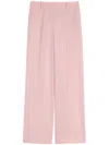 Weekend Max Mara Tailored Trousers Pleats Belt Loops Pockets In Pink