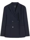 Weekend Max Mara Double-breasted Blazer In Blue