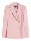 Weekend Max Mara Tailored Double Breasted Blazer Buttoned Cuffs In Pink