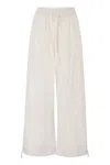 Weekend Max Mara White Regular Drawstring Pants In White