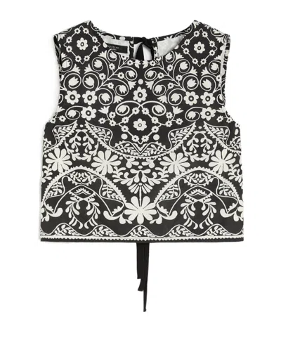Weekend Max Mara Wkifanale Printed Sleeveless Top In Black