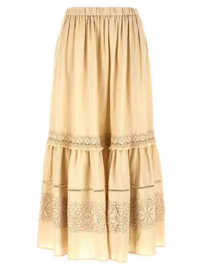 Weekend Max Mara Wkipallore Skirts Beige In Brown