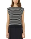 Weekend Max Mara Wkndlanda Navy Top In Black