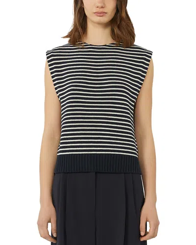 Weekend Max Mara Wkndlanda Navy Top In Black