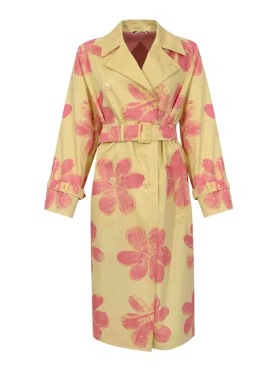 Weekend Max Mara Wksradioso Midi Trench Coat In Yellow
