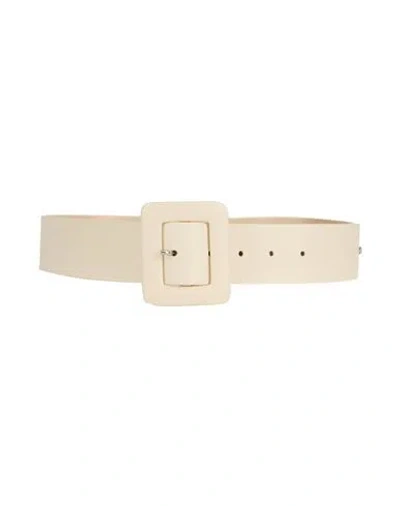 Weekend Max Mara Woman Belt Cream Size M Leather In White