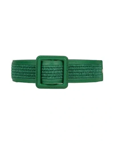 Weekend Max Mara Woman Belt Green Size L Leather