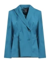 Weekend Max Mara Woman Blazer Azure Size 12 Virgin Wool