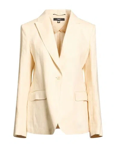 Weekend Max Mara Woman Blazer Beige Size 12 Cotton In Sand
