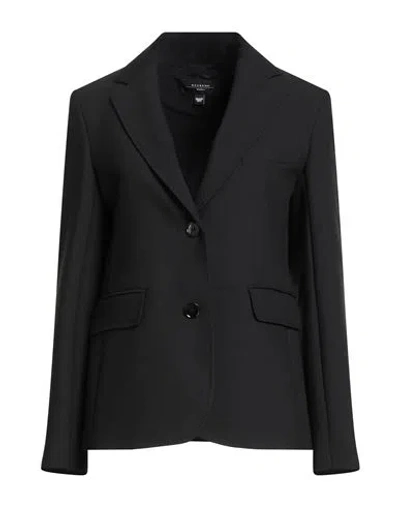 Weekend Max Mara Woman Blazer Black Size 10 Polyester, Viscose, Elastane In Blue