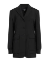 Weekend Max Mara Woman Blazer Black Size 14 Virgin Wool In Black