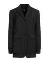 Weekend Max Mara Woman Blazer Black Size 14 Virgin Wool In Black
