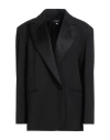 Weekend Max Mara Woman Blazer Black Size 6 Polyester, Virgin Wool, Elastane In Black