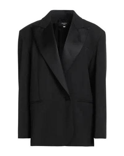 Weekend Max Mara Woman Blazer Black Size 6 Polyester, Virgin Wool, Elastane