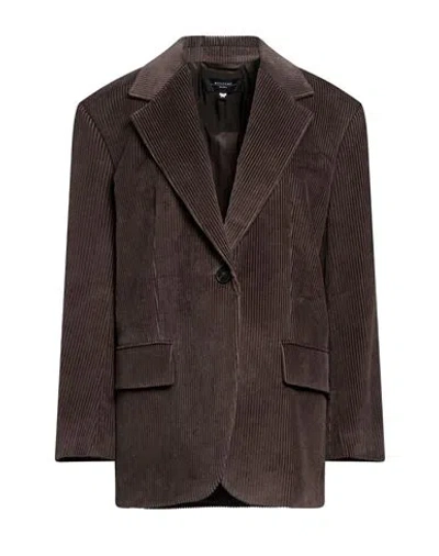 Weekend Max Mara Woman Blazer Dark Brown Size S Cotton