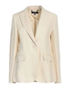 Weekend Max Mara Woman Blazer Ivory Size 10 Linen In White